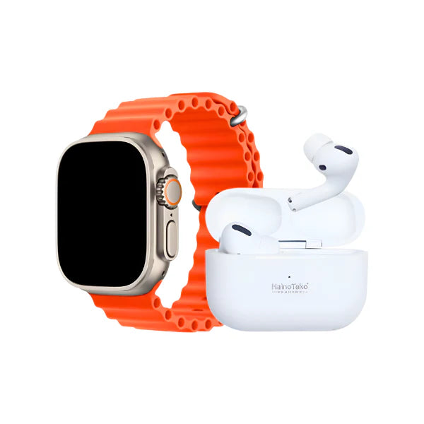 i20 Ultra 3 Max Combo Pack – Smart Watch Ultra + Wireless Earbuds in One Box